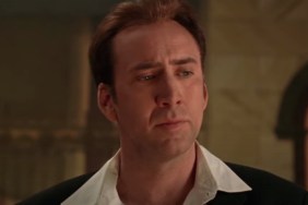 Nicolas Cage looking at the Declaration of Independence in National Treasure